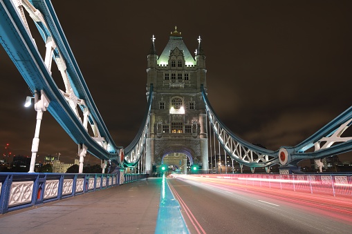 London tower bridge long night exposure