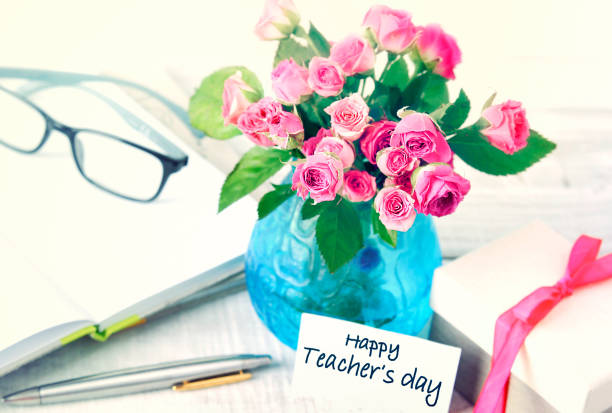 istock Teachers day greeting card. 844390248