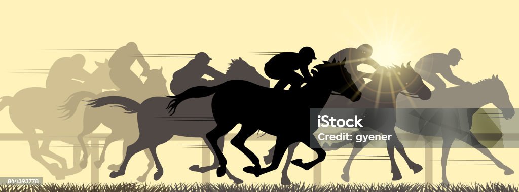 horse sport drawn of vector horse sport backgrounds.This file has been used illustrator cs3 EPS10 version feature of multiply. Horse Racing stock vector