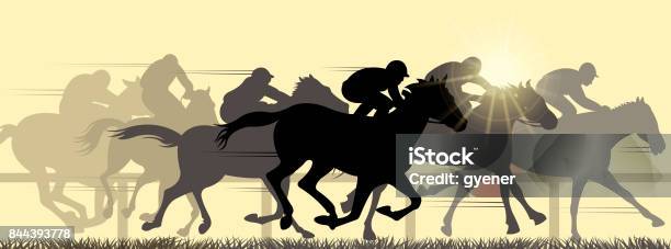 Horse Sport Stock Illustration - Download Image Now - Horse Racing, Day, Jockey