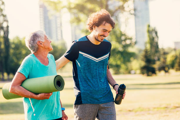 istock Satified sportspeople returning from practice 844394570