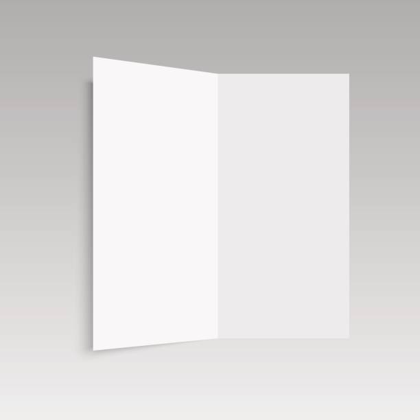 istock Mockup opened magazine, journal, booklet, postcard, flyer, business card or brochure . Vector Illustration. 844394632