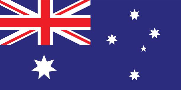 австралия - kangaroo flag australia australian culture stock illustrations