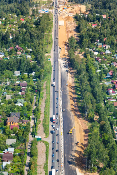 istock above view of construction of highway 844401028
