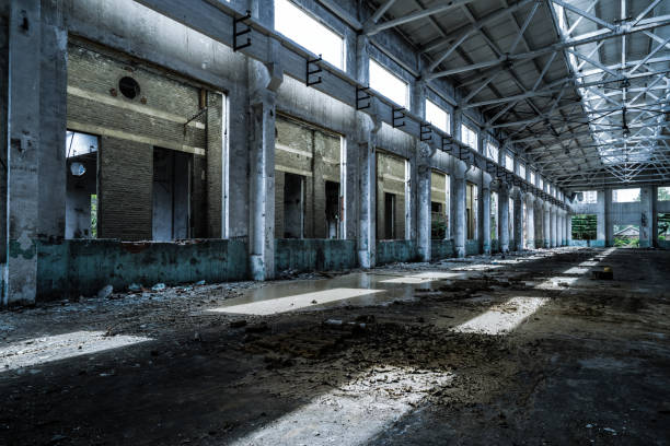 istock old factory buildings destroyed 844402430