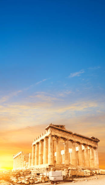 templo de partenon, a acrópole em atenas, grécia - antiquities acropolis athens greece greece - fotografias e filmes do acervo