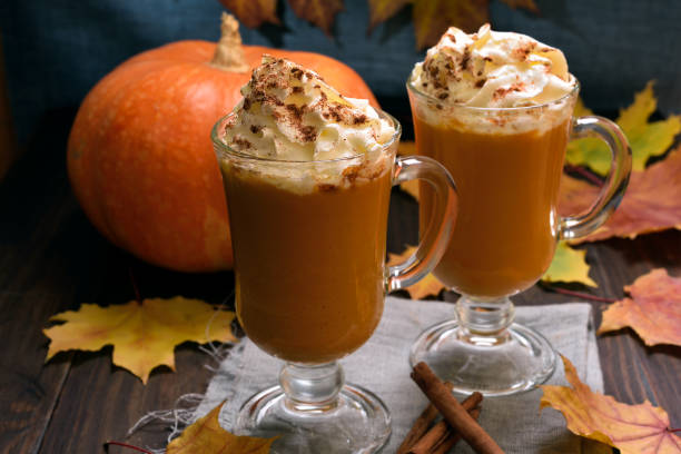 istock Pumpkin latte with whipped cream 844403414