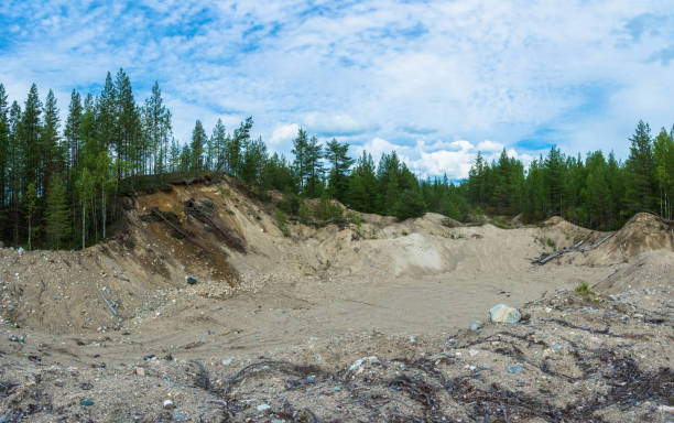 istock Big sand quarry in Karelia. 844406578