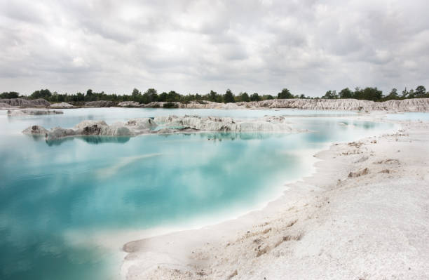 istock Blue lake Kaolin in Belitung Island, Indonesia. 844413206