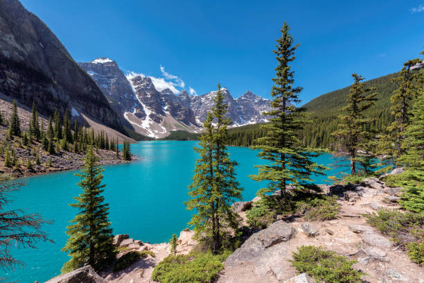 istock Moraine Lake on a sunny day 844416714