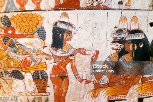 Copy Of Ancient Egyptian Illustration And Hieroglyphs Stock Photo - Download Image Now