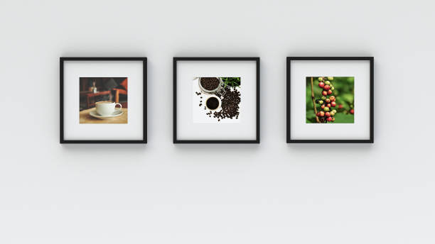 istock Photo frame on wall - coffee picture(3d rendering) 844426178