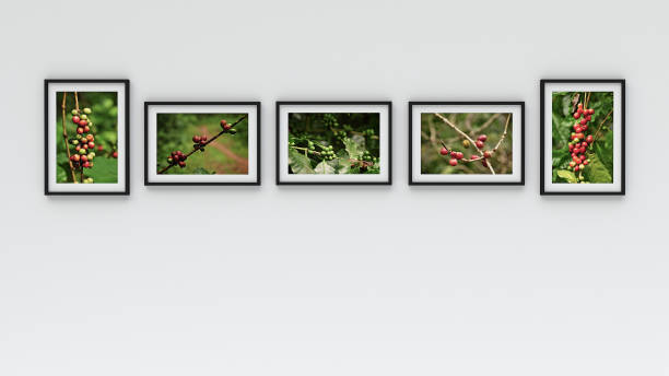 istock Photo frame on wall - coffee picture(3d rendering) 844426250