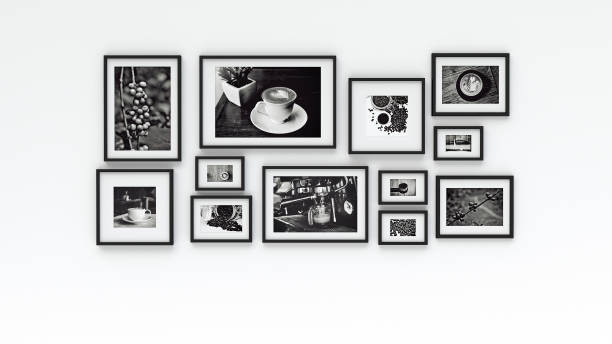 istock Photo frame on wall - coffee picture(3d rendering) 844426312