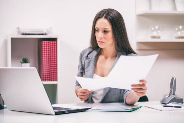 istock Businesswoman in office 844431408