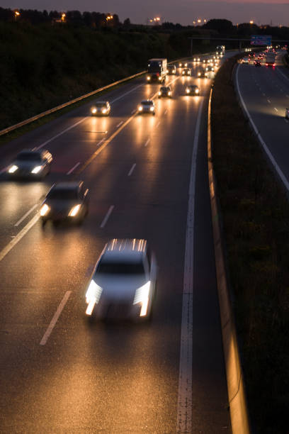 istock Traffic on the german motorway at night 844432456