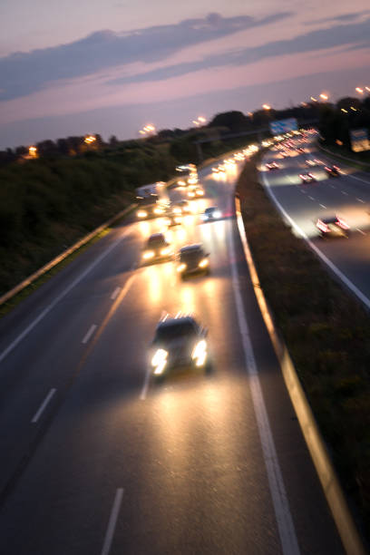 istock Traffic on the german motorway at night 844432488