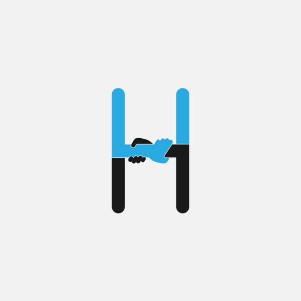 H - alphabet icon abstract and hands icon design.Business offer,partnership,hope,support or help concept. H - alphabet icon abstract and hands icon design.Business offer,partnership,hope,support or help concept.Vector illustration succor stock illustrations