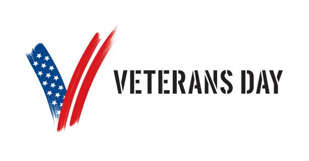 veterans day hintergrund - illustration - armed forces us veterans day military saluting stock-grafiken, -clipart, -cartoons und -symbole