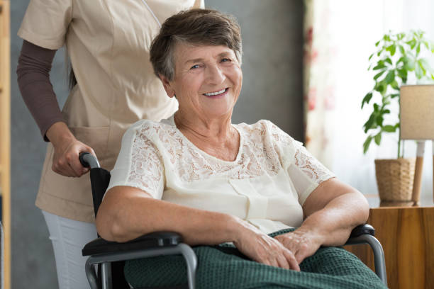 istock Happy senior lady after treatment 844452030