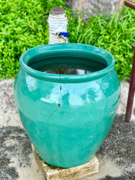 istock Beach Rinse Shower Station with green pot 844454926