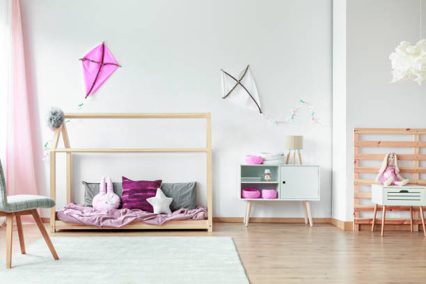 istock Pink decorations in kids bedroom 844458830