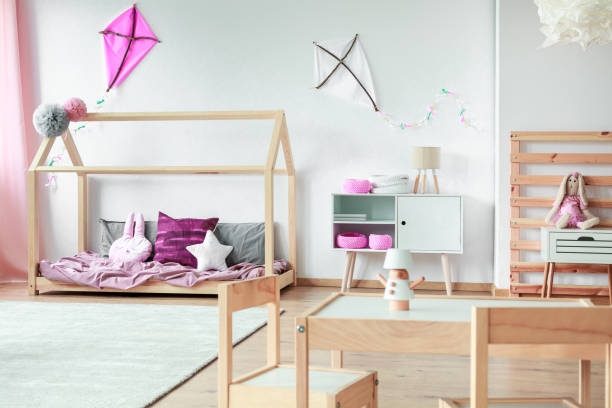 istock Child bedroom with handmade toys 844458848