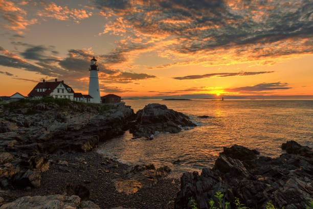 istock Portland Head Light in Maine at Sunrise 844459218