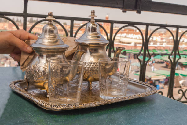 istock Having a traditional mint tea in Marrakesh, Morocco. 844481390