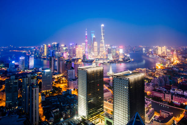 istock Skyline night view on Pudong New Area, Shanghai 844481732