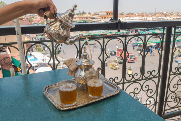 istock Having a traditional mint tea in Marrakesh, Morocco. 844481988