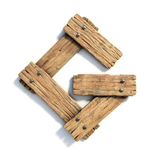 istock Wood font, plank font letter G 844485650