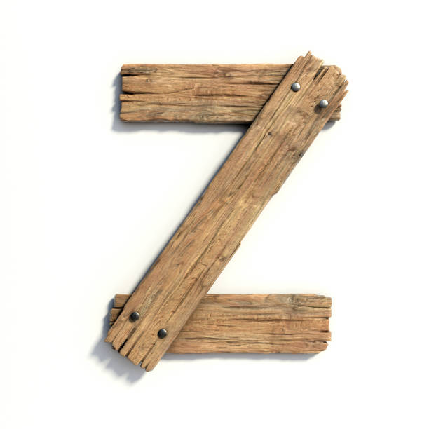 istock Wood font, plank font letter Z 844488980