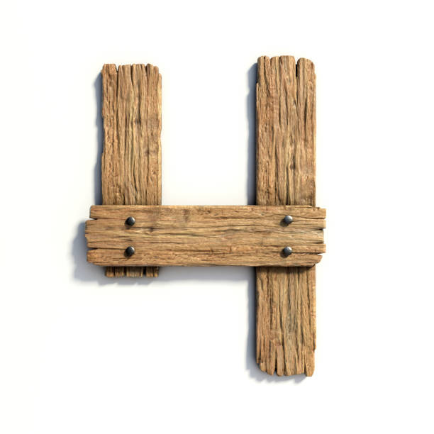 istock Wood font, plank font number 4 844489326
