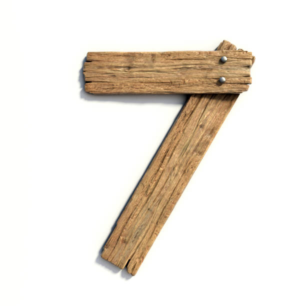 istock Wood font, plank font number 7 844489476