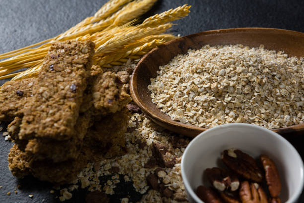 istock Breakfast cereal with barley and granola bar 844499728