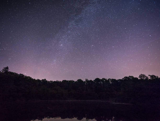 istock starry sky over the marsh, the Milky Way over the water 844503642