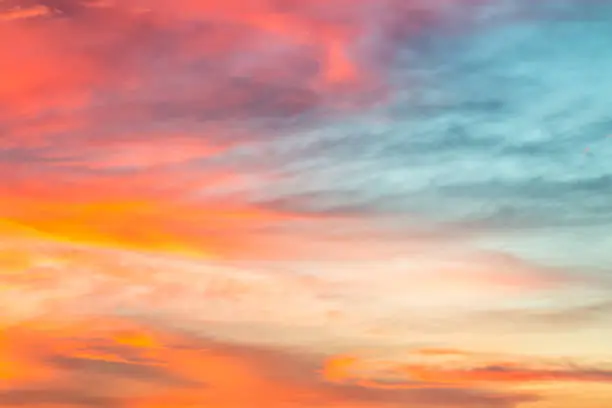 Photo of Colorful sky background in twilight.