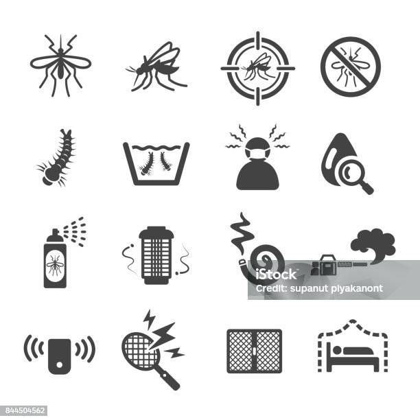 Mosquito Icon Stock Illustration - Download Image Now - Insect Repellant, Mosquito, Aedes Aegypti