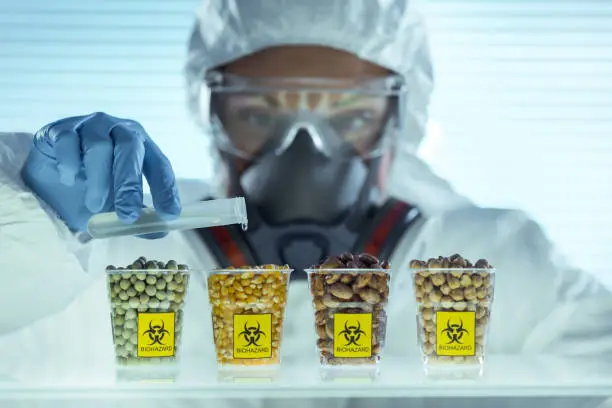 Scientist pours dangerous liquid on beans