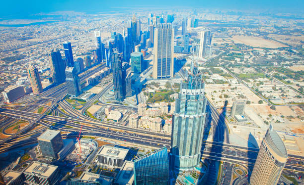 istock Aerial view od Dubai city centre 844518336