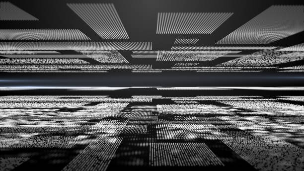 istock Particle panels in cyber space, technology background 844518776