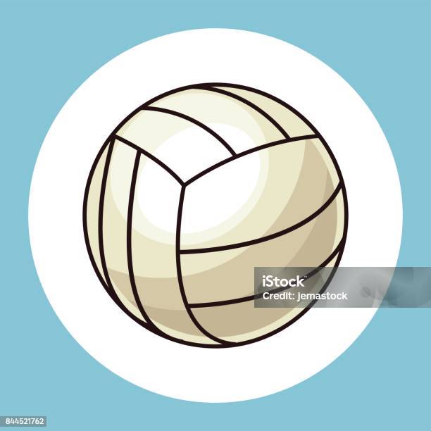 Volleyball Ball Equipment Icon Stock Illustration - Download Image Now - Art, Circle, Clip Art