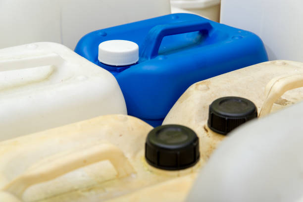 istock Plastic chemical containers, industrial manufacturing 844522704