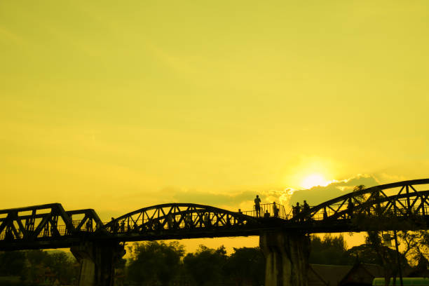 Bridge on the River Kwai stock photo