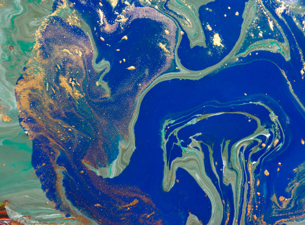 istock Marbled abstract background. Liquid marble pattern. Colorful marble backdrop. Golden glitter texture. 844525392