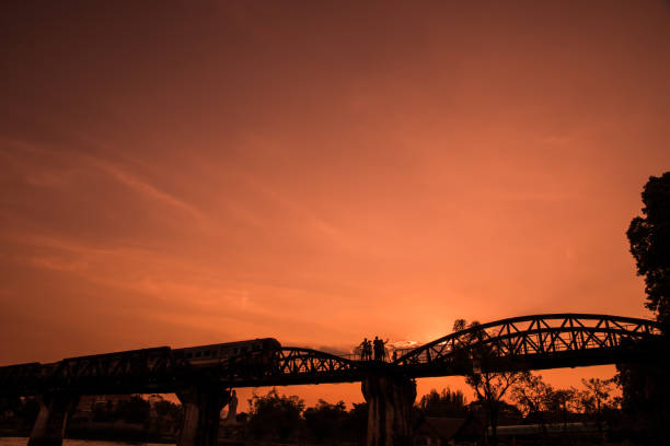 Bridge on the River Kwai stock photo