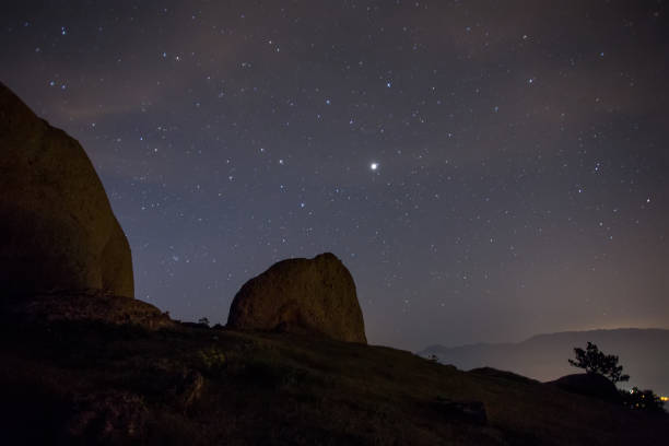 istock starry sky in the mountains, the Crimea mountains 844526710