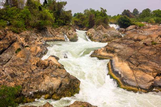 istock Liphi waterfall the great waterfall in Mekhong river 844526920