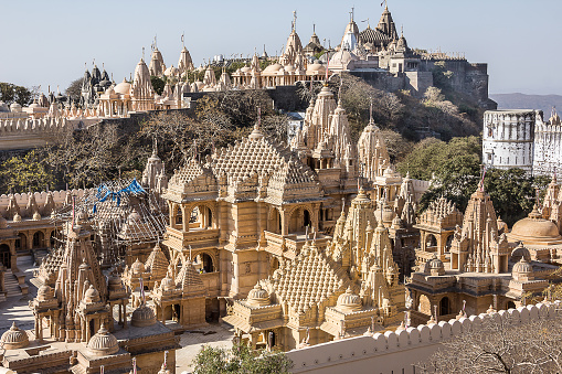 The impressive complex of  incredible Jain temples at Mt Shatrunjaya, Palitana,Gujarat, India.